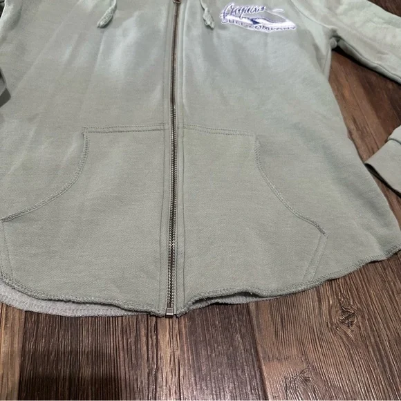 Cayucos Ca SURF COMPANY sage green hooded zip up sweatshirt Women's XS soft - Picture 4 of 8